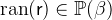 $\mathop {\mathrm{ran}}\nolimits (\textsf{r})\in \mathop {\mathbb P\hbox{}}\nolimits (\beta )$