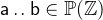 $\textsf{a}\mathbin {.\mkern 1mu.}\textsf{b}\in \mathop {\mathbb P\hbox{}}\nolimits (\mathord {\mathbb Z})$