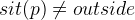 $sit(p) \neq outside$