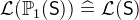 $\mathcal{L}(\mathop {\mathbb P\hbox{}}\nolimits _1(\textsf{S})) \mathrel {\widehat=}\mathcal{L}(\textsf{S})$