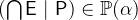 $(\bigcap \nolimits \textsf{E}~ |~ \textsf{P}) \in \mathop {\mathbb P\hbox{}}\nolimits (\alpha )$