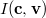 $I(\mathbf{c},\mathbf{v})$